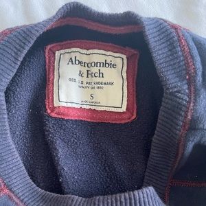 A&F Navy Crewneck with Embroidered Brand
